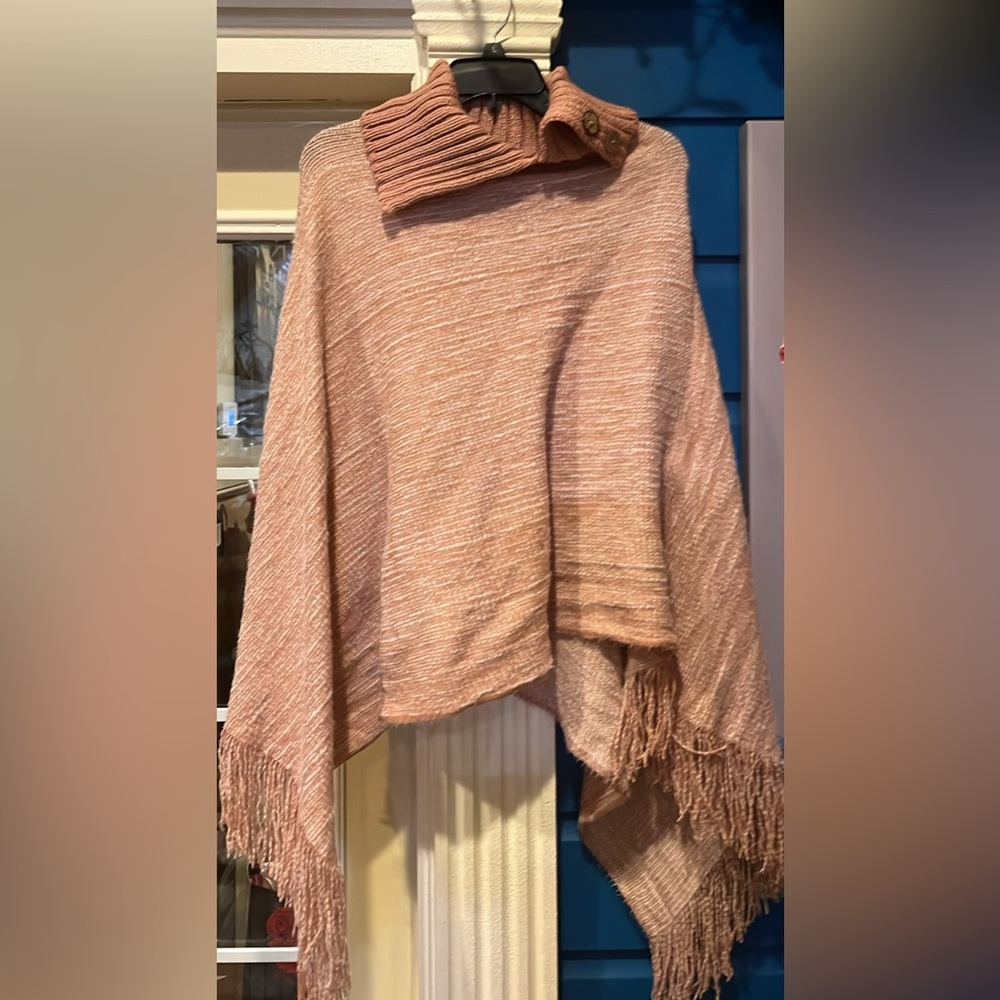 NWOT Blush Pink Sweater with Fringe - Picture 5 of 5
